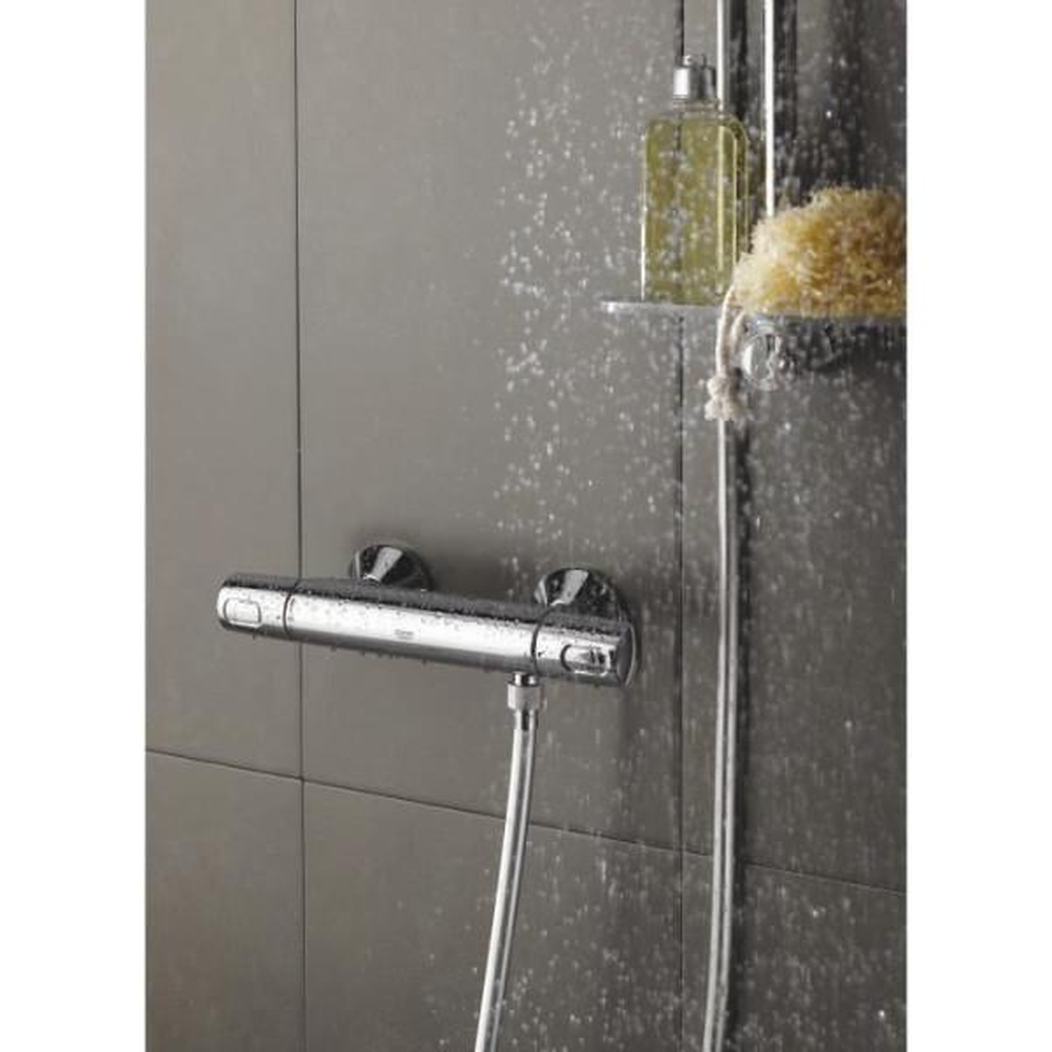 Voir la diapositive 4 : Grohe GROHE Mitigeur thermostatique Douche Precision Trend, montage mural, protection anti-brûlure, raccord fileté 1/2, chromé, 342