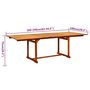 Voir la diapositive 6 : VIDAXL Ensemble a manger de jardin 7 pcs Bois d'acacia massif
