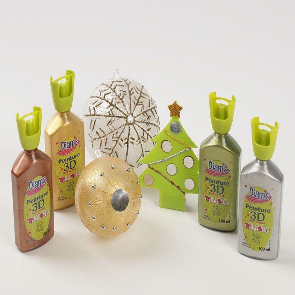 Diam's Set 4 flacons 100 ml Diam's 3D - métallique