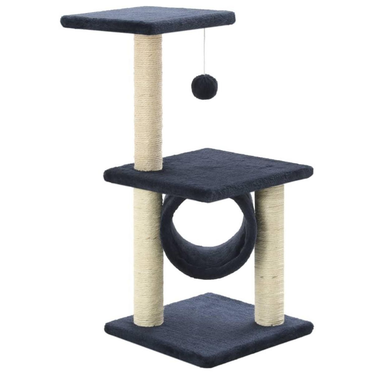 VIDAXL Arbre a chat avec griffoirs en sisal 65 cm Bleu fonce