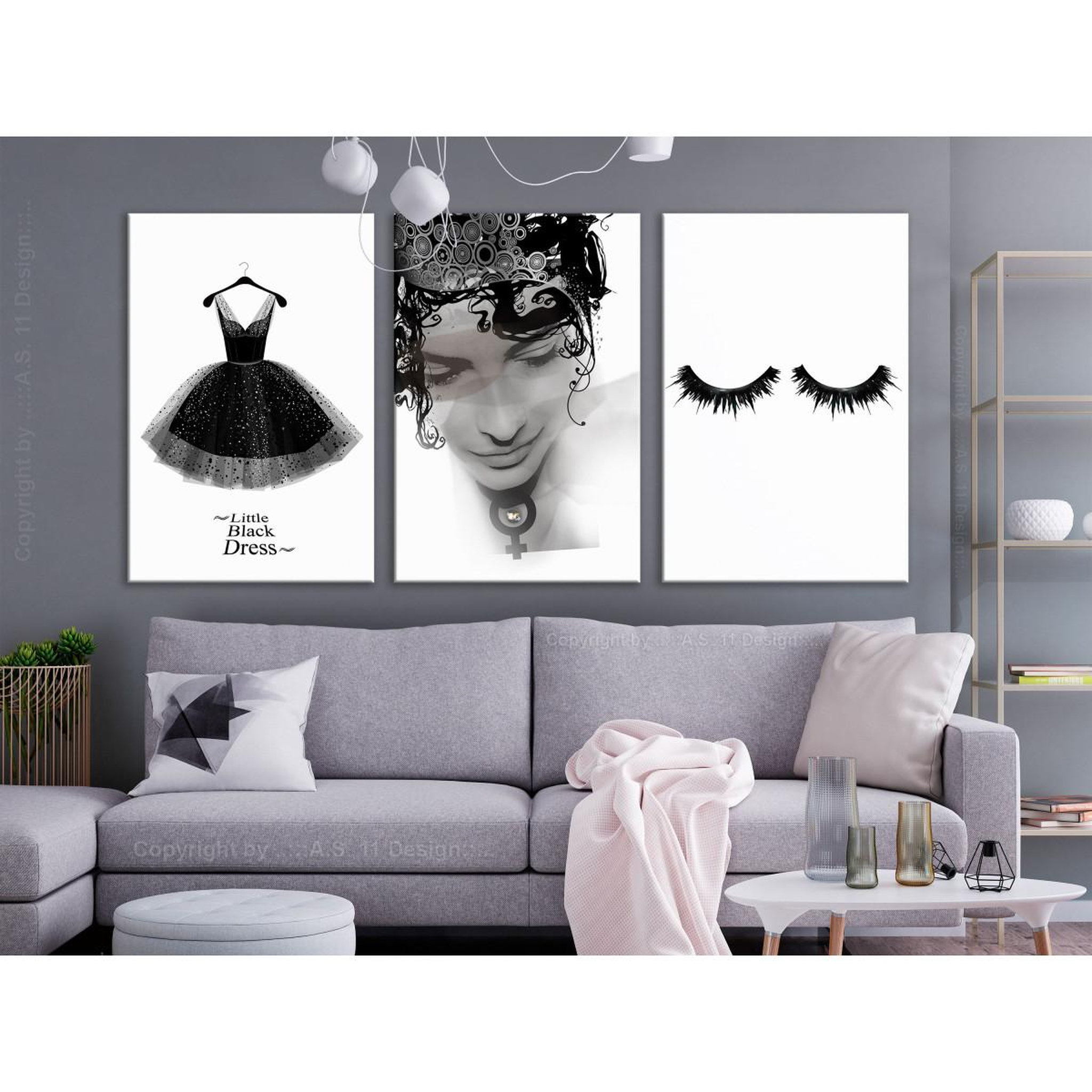 Voir la diapositive 2 : Paris Prix Tableau imprimé  carnival mood 3 panneaux  60x120cm