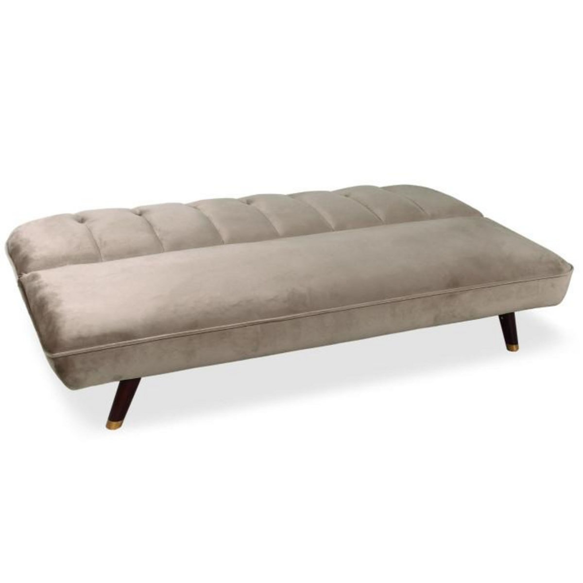 Paris Prix Canapé Convertible en Velours  Seattle  180cm Taupe