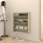 VIDAXL Armoire a chaussures murale chene Sonoma bois d'ingenierie
