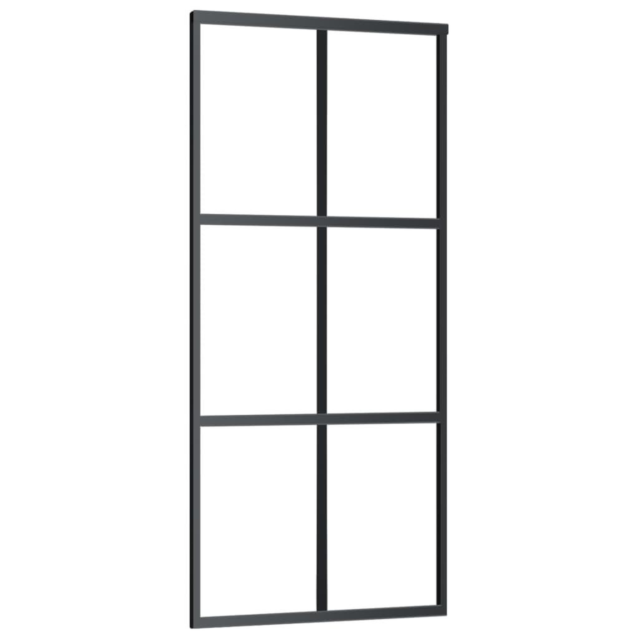 Voir la diapositive 3 : VIDAXL Porte coulissante et quincaillerie Verre et Aluminium 90x205 cm