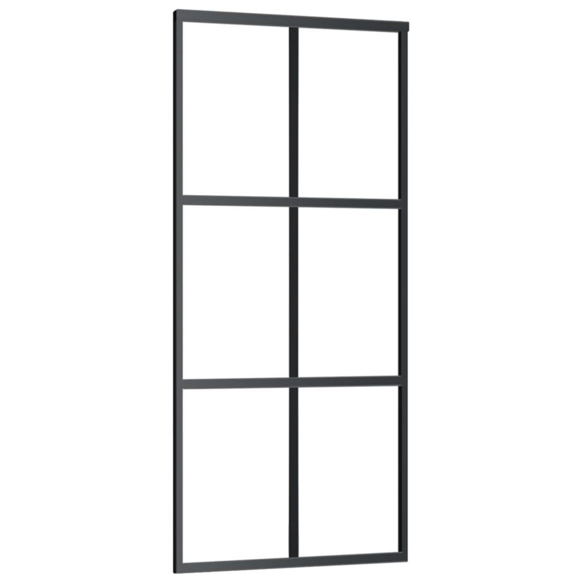 VIDAXL Porte coulissante et quincaillerie Verre et Aluminium 90x205 cm