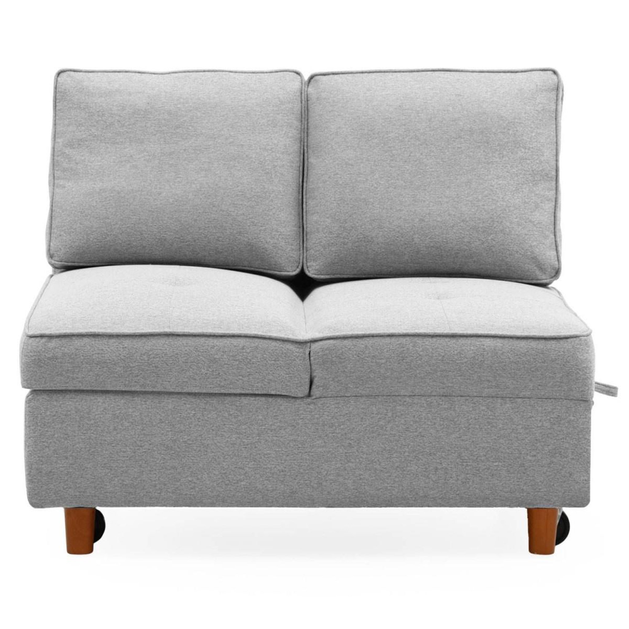 Voir la diapositive 1 : Paris Prix Banquette 2 places convertible  théo  107cm gris