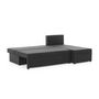 Voir la diapositive 3 : BEST MOBILIER Numancia - canapé d'angle réversible 4 places - convertible avec coffre - en tissu