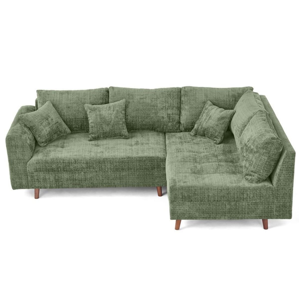 LISA DESIGN Rune - canapé d'angle droit 4 places en velours texturé