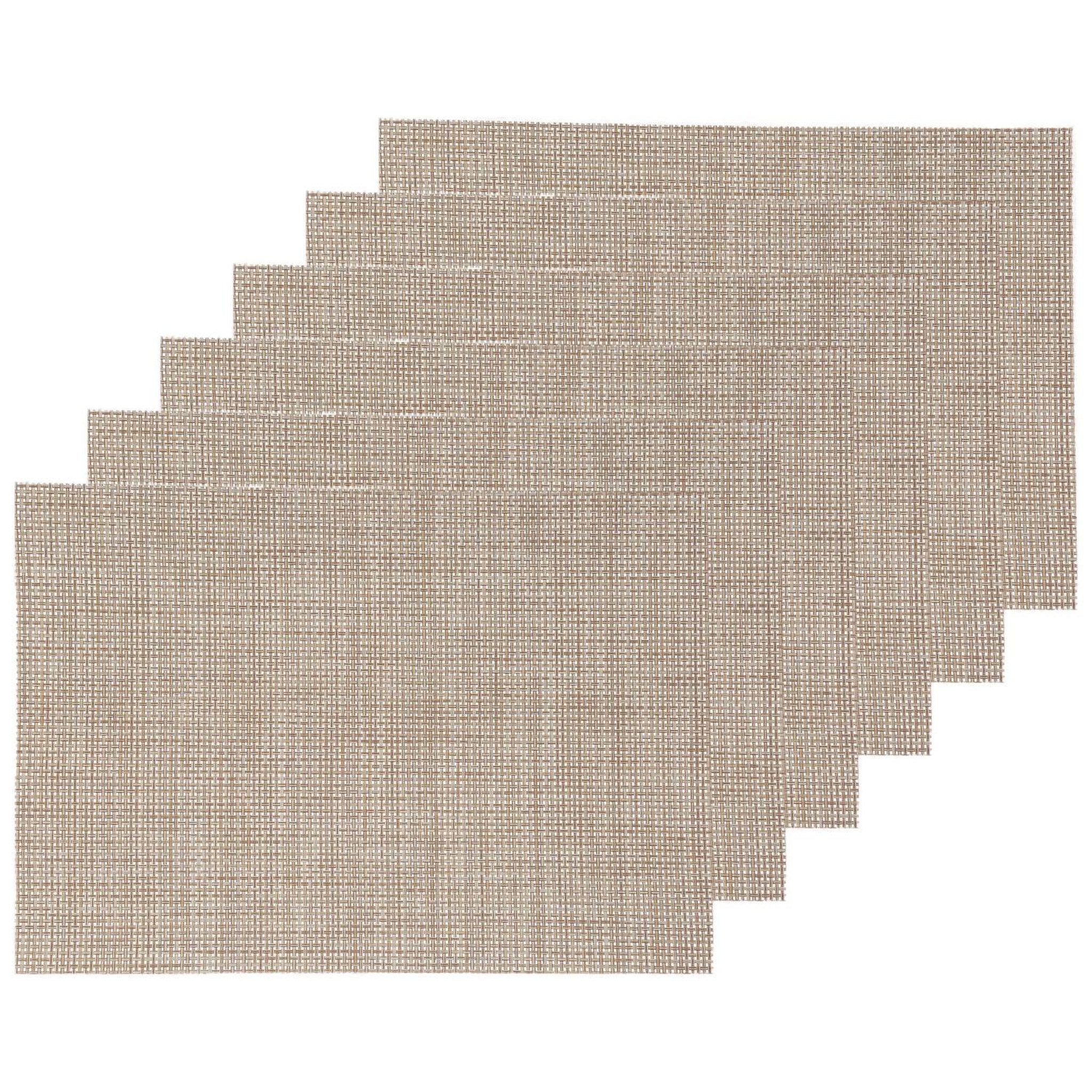 Voir la diapositive 1 : TOILINUX Lot de 6 Sets de table rectangulaire Maoli