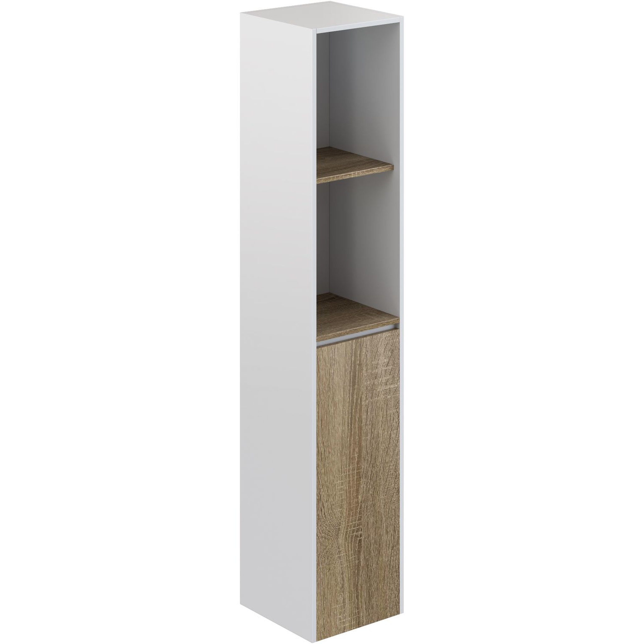 Voir la diapositive 1 : Colonne de salle de bain 1 porte 2 niches L30 cm SERGIO