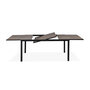 Voir la diapositive 2 : SWEEEK Table de jardin NASHVILLE extensible 160/240cm 8 places plateau effet bois foncé structure aluminium