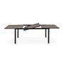 Voir la diapositive 2 : SWEEEK Table de jardin NASHVILLE extensible 160/240cm 8 places plateau effet bois foncé structure aluminium