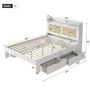 Voir la diapositive 3 : MERAX Lit avec rangement 140x200cm mdf coloris blanc