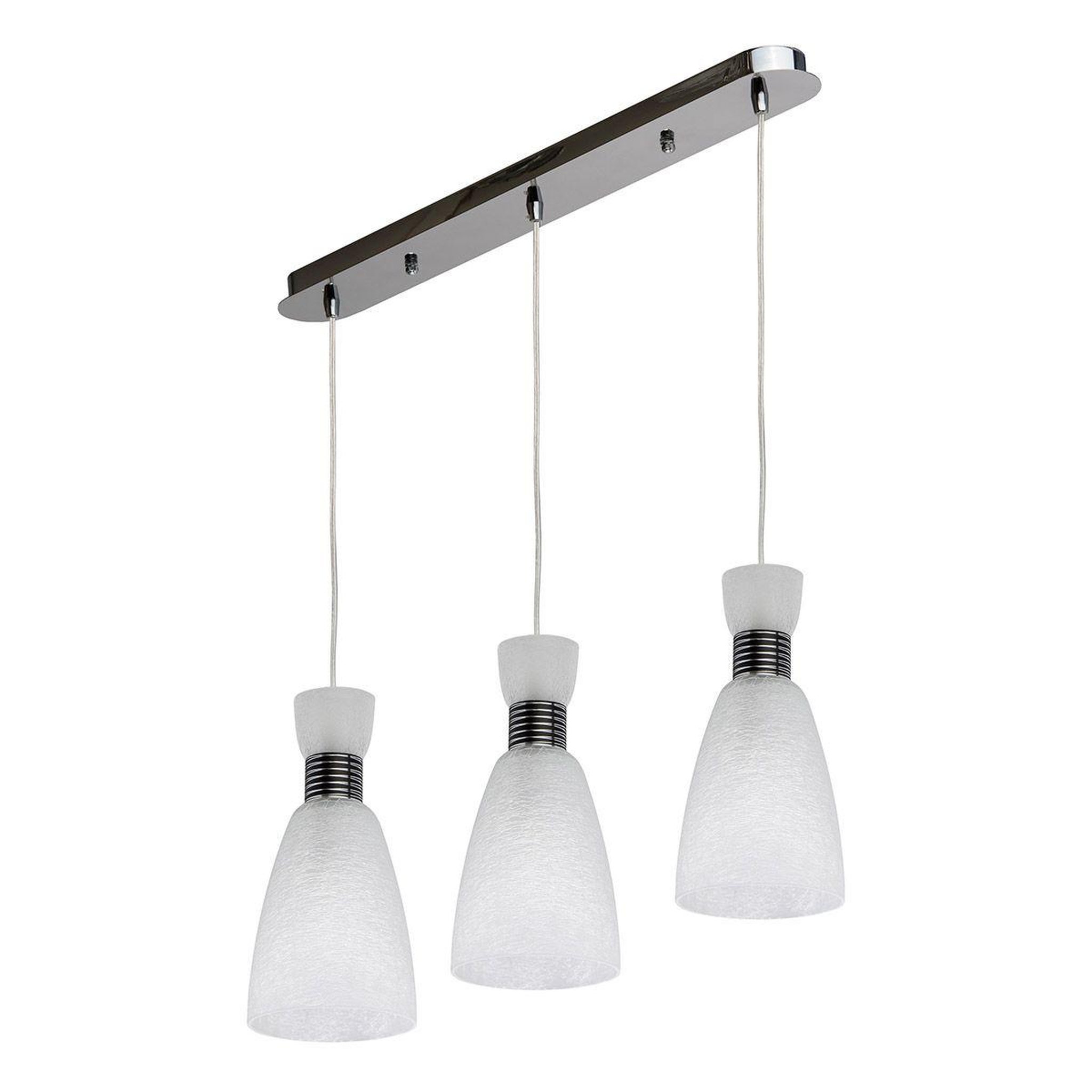 Paris Prix Suspension 3 Têtes Métal  Viyel  40cm Blanc