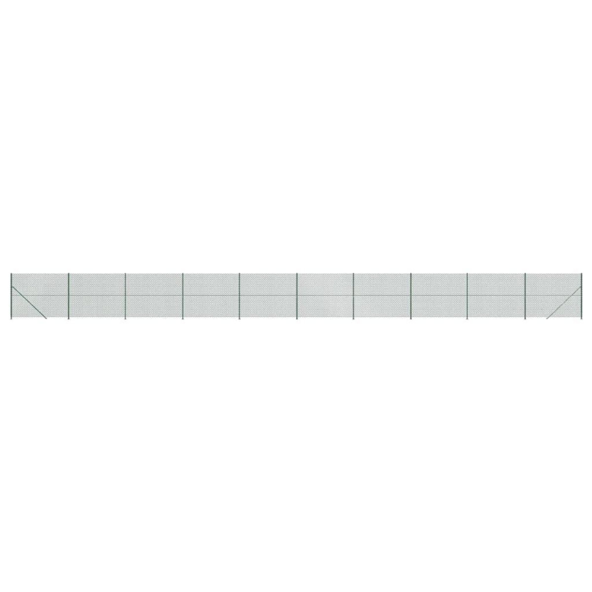 VIDAXL Cloture a mailles losangees avec bride vert 2,2x25 m