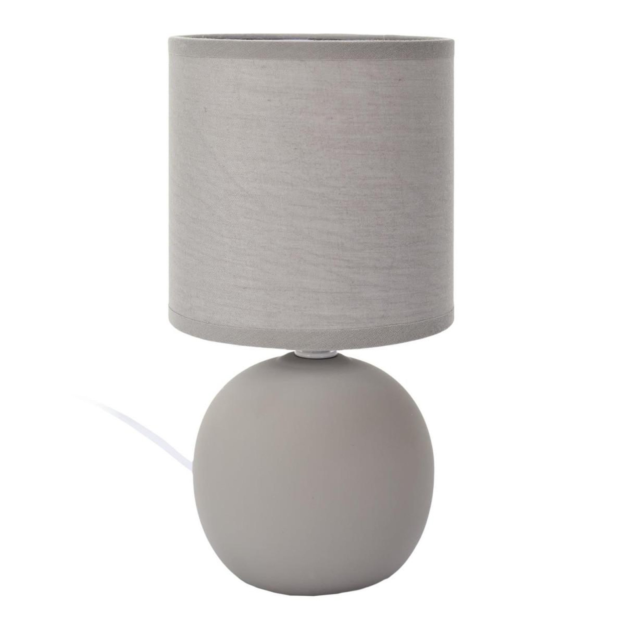 The Home Deco Factory Lampe à poser en céramique  loraine  25cm taupe