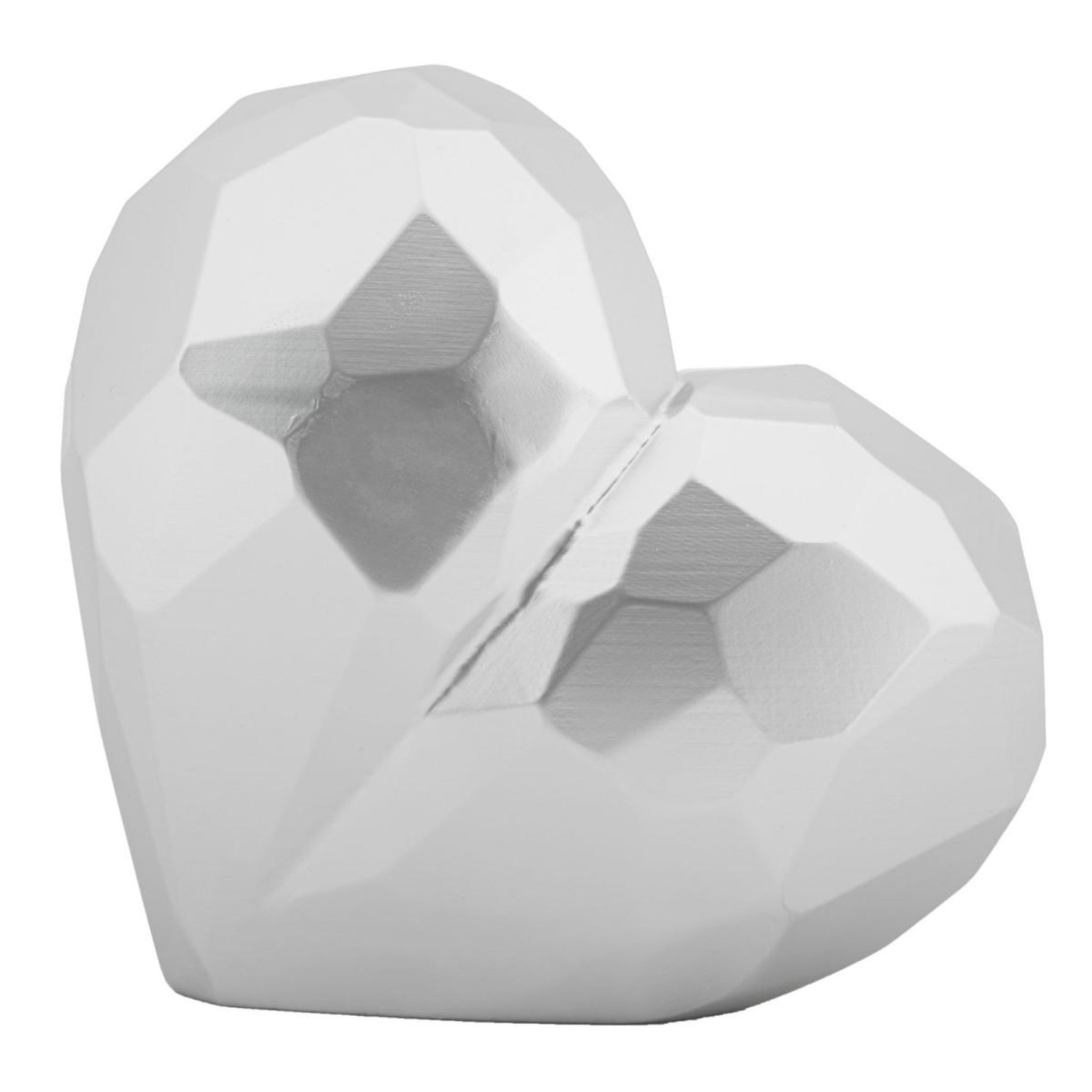 Paris Prix Vase design en résine  heart  19cm argent