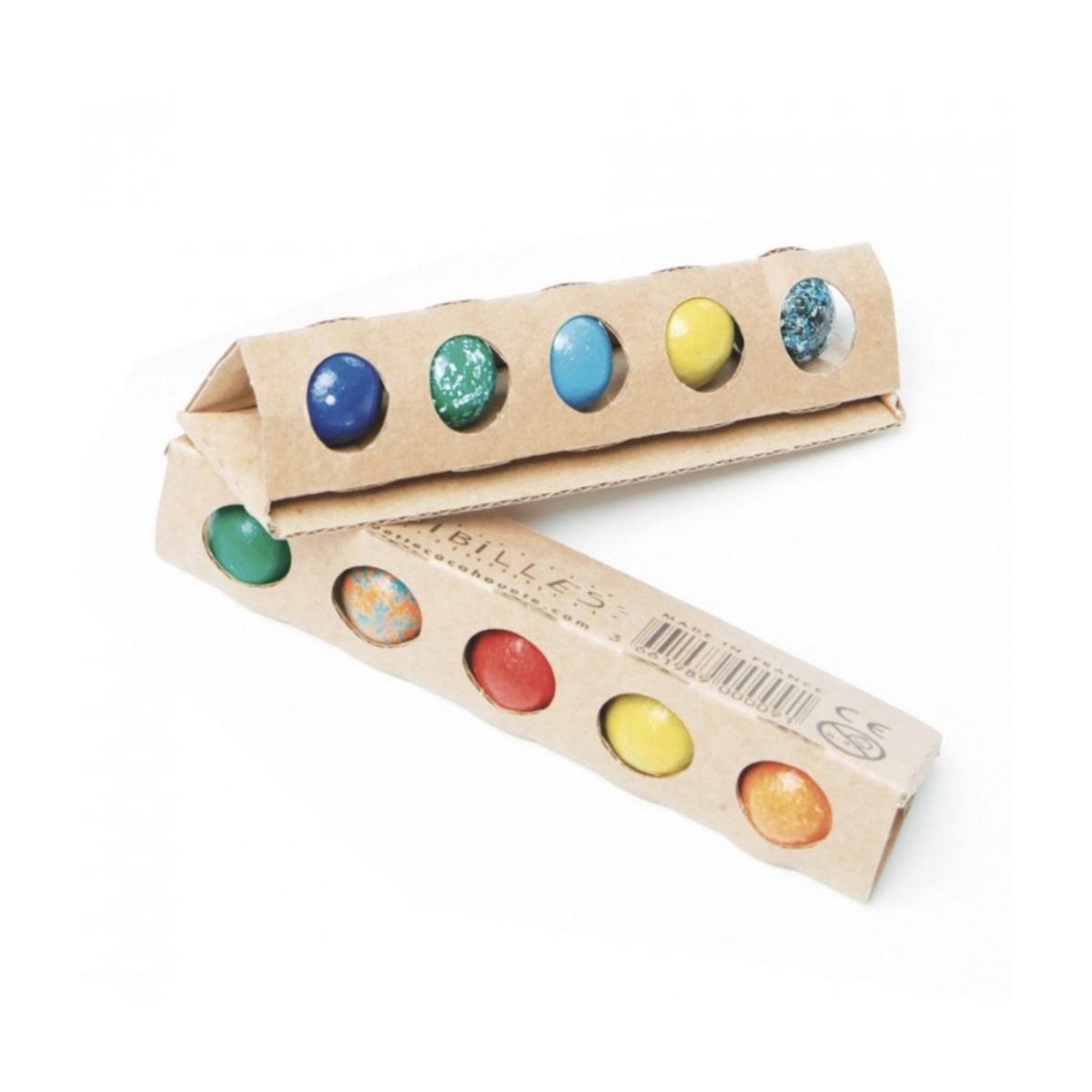 Voir la diapositive 2 : PIROUETTE CACAHOUETE BIBILLES STICKS - Billes en terre design