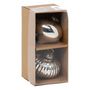 Voir la diapositive 6 : ATMOSPHERA Lot de 2 Boules de Noël en Verre  Goutte  8cm Argent