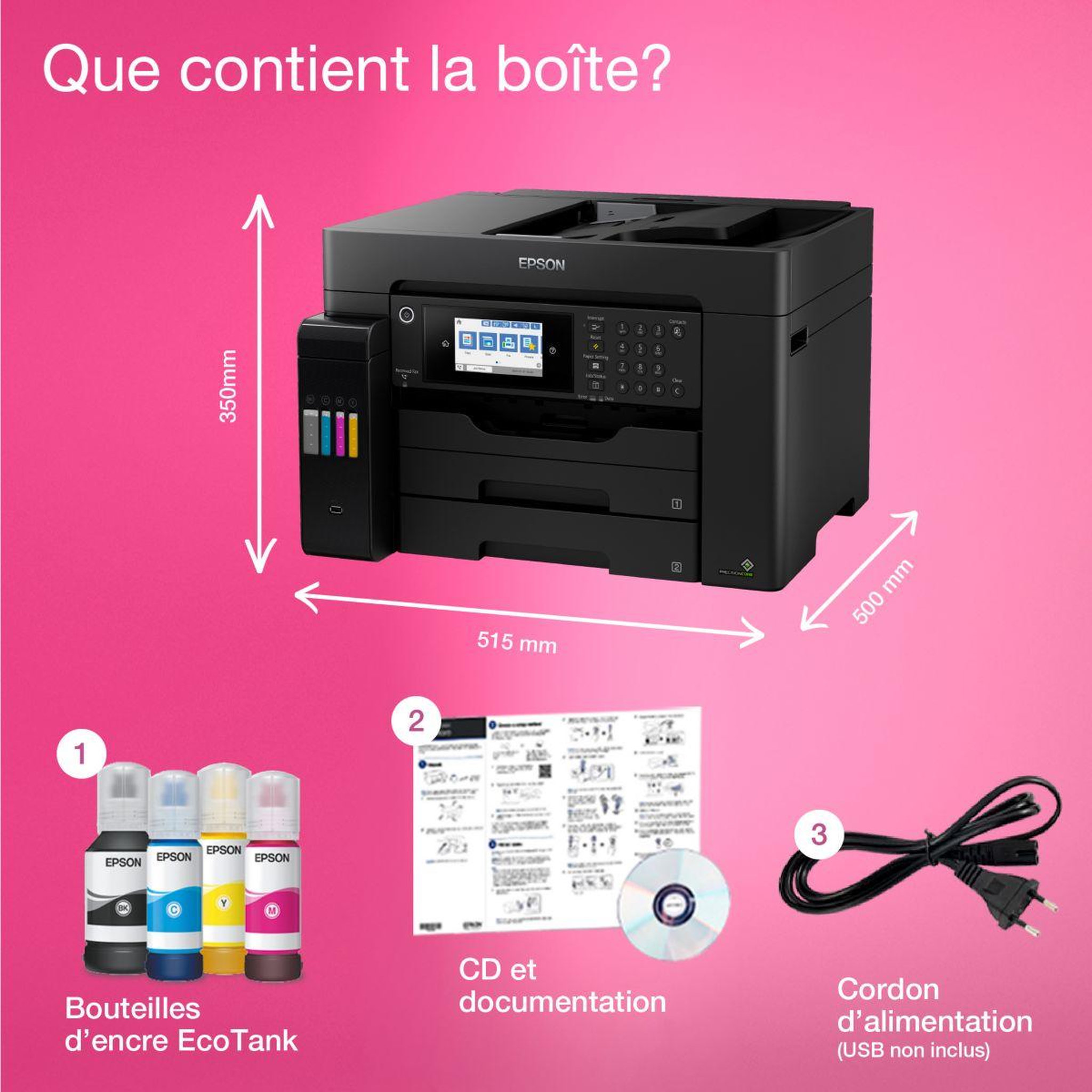 Voir la diapositive 4 : Epson Imprimante jet d'encre ecotank et-16605