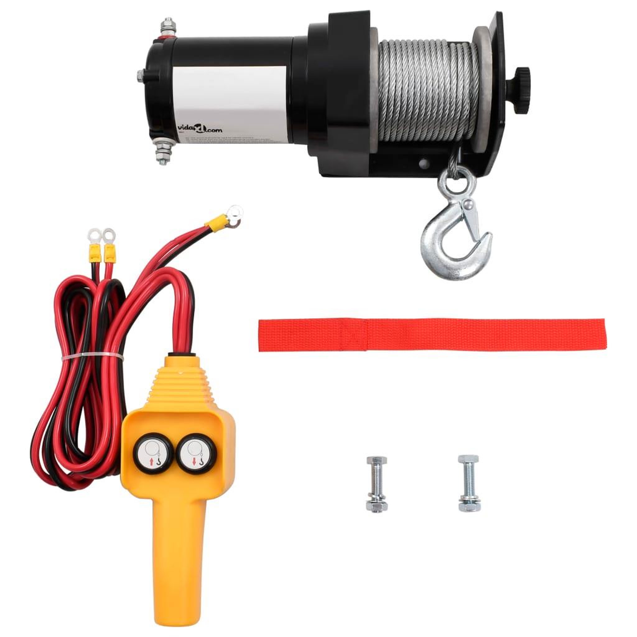 Voir la diapositive 1 : VIDAXL Treuil electrique 12 V 907 kg Telecommande filaire