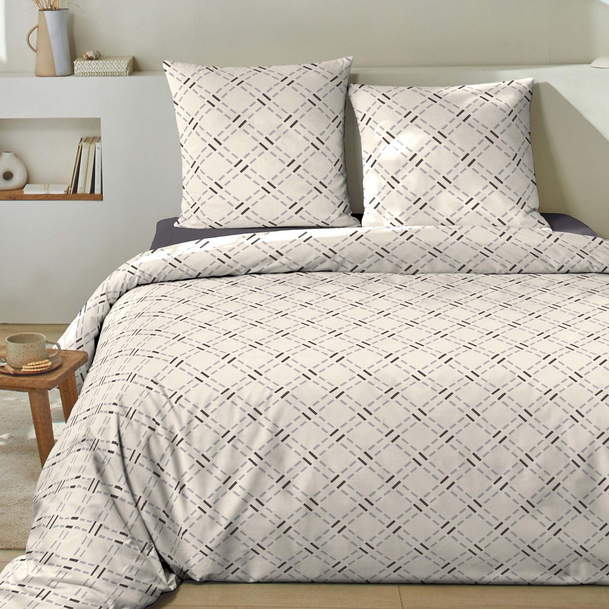 Home collection Parure Housse De Couette 100 %coton 57 Mateo
