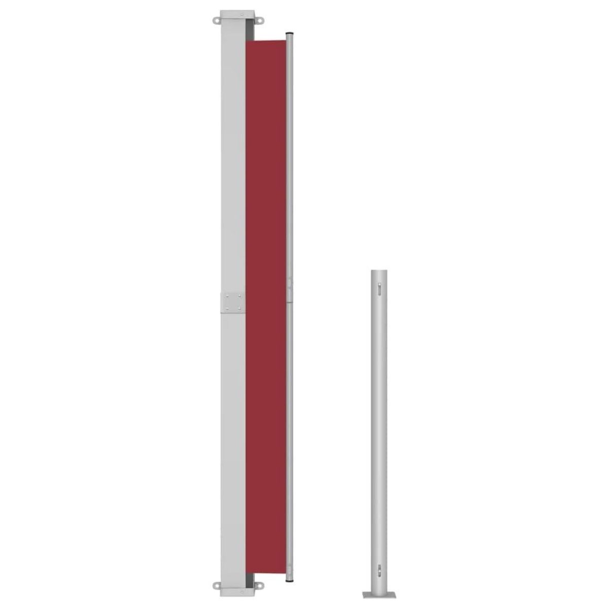 VIDAXL Auvent lateral retractable de patio 220x500 cm Rouge