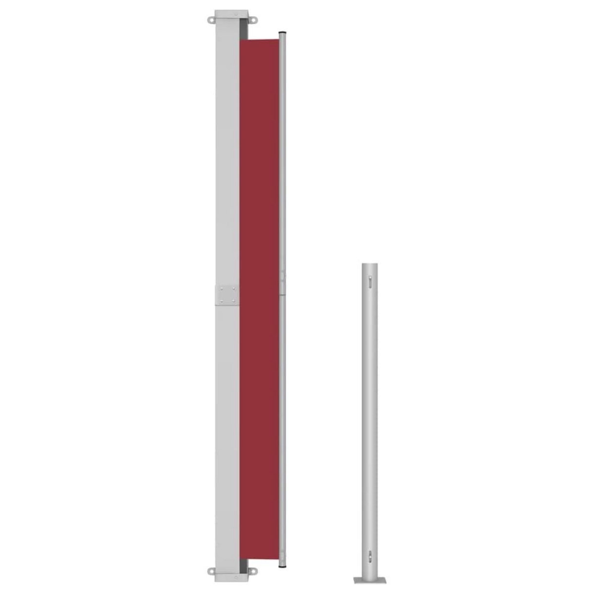 VIDAXL Auvent lateral retractable de patio 220x500 cm Rouge