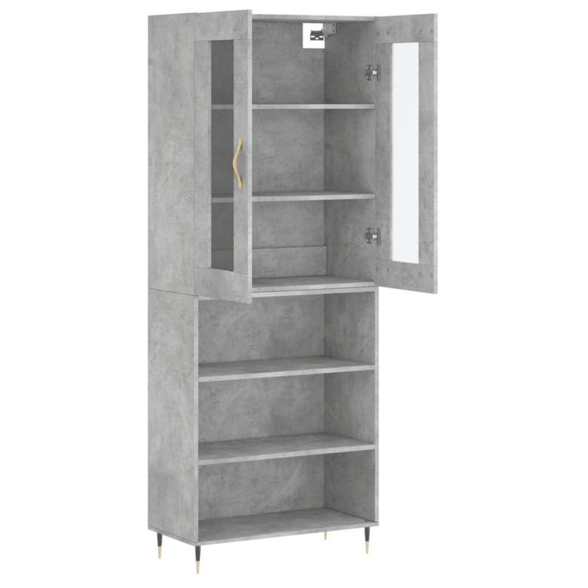 VIDAXL Buffet haut Gris beton 69,5x34x180 cm Bois d'ingenierie
