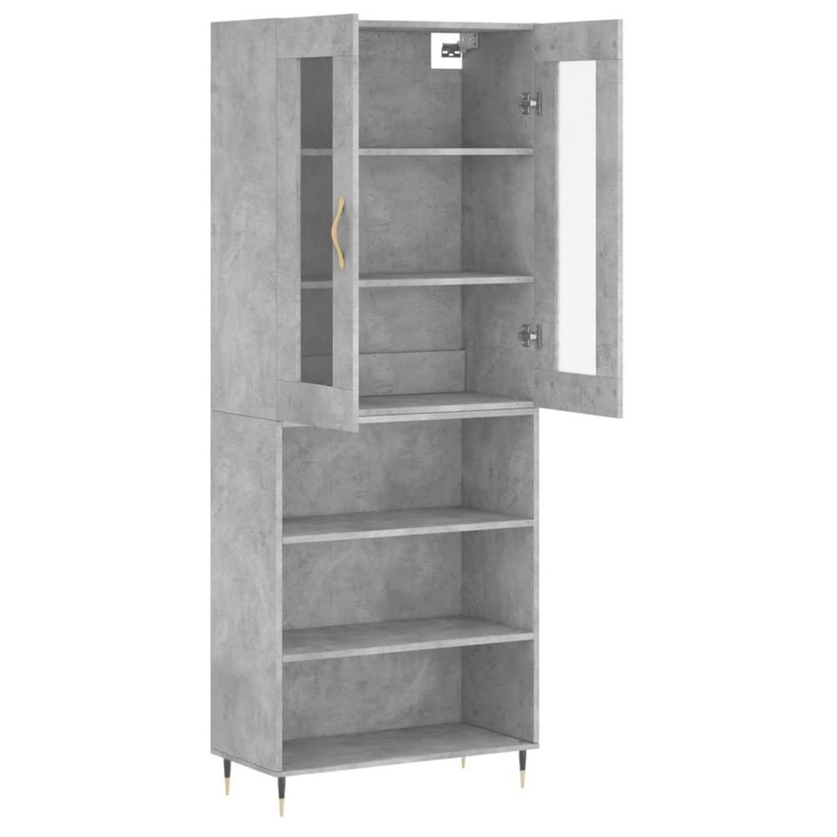 VIDAXL Buffet haut Gris beton 69,5x34x180 cm Bois d'ingenierie