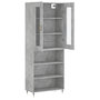 Voir la diapositive 4 : VIDAXL Buffet haut Gris beton 69,5x34x180 cm Bois d'ingenierie