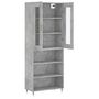 Voir la diapositive 4 : VIDAXL Buffet haut Gris beton 69,5x34x180 cm Bois d'ingenierie