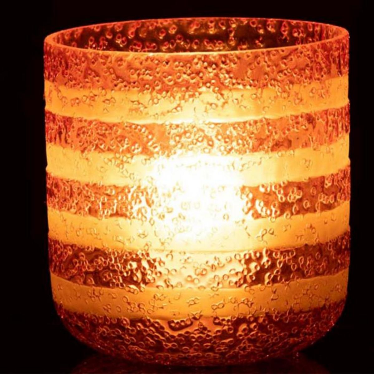 Paris Prix Photophore Design en Verre  Lignes  15cm Rose