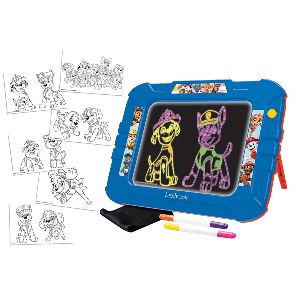 Lexibook Ardoise à dessiner lumineuse néon Pat Patrouille