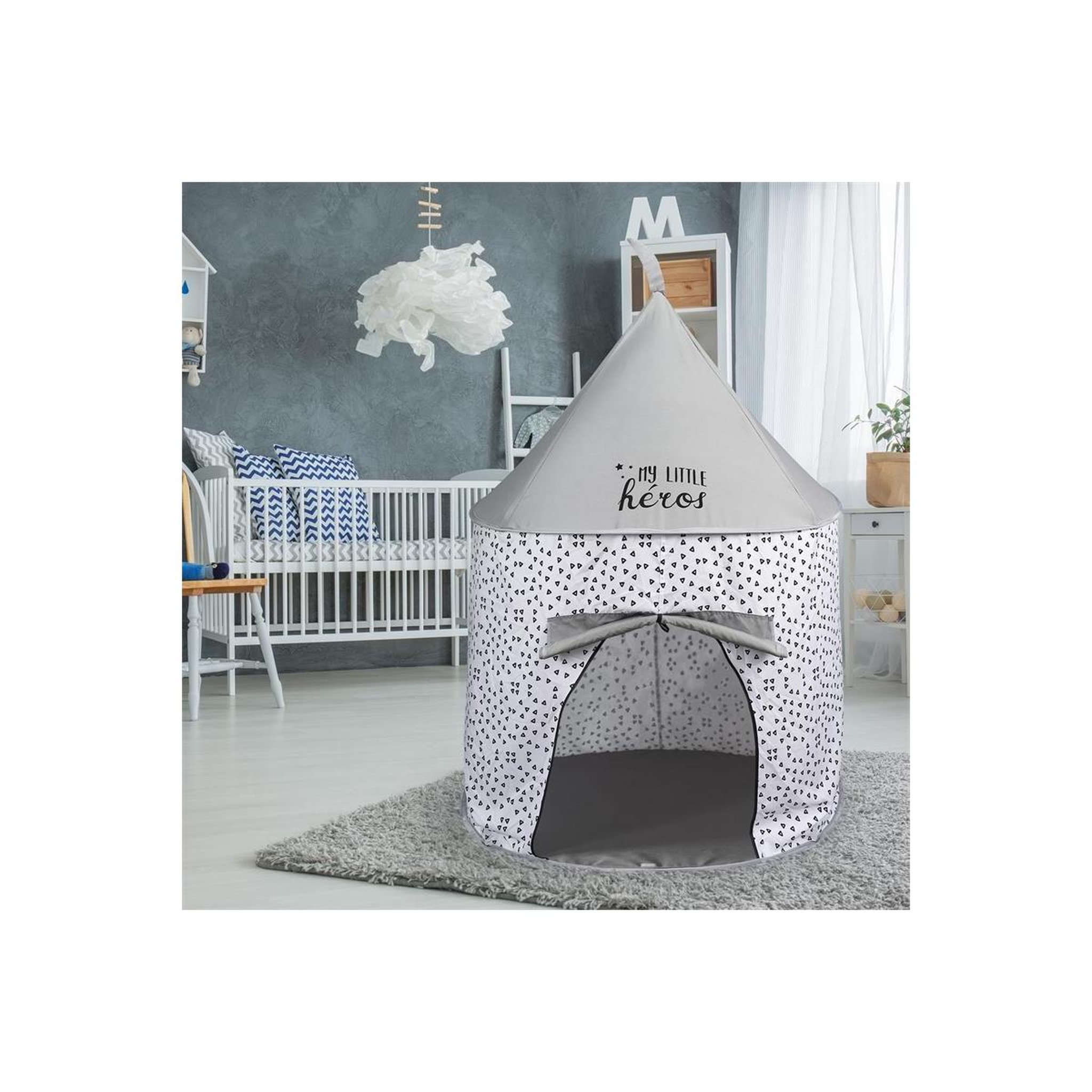 Voir la diapositive 3 : HOME DECO KIDS Tente Enfant Pop Up  My Little Héros  135cm Gris