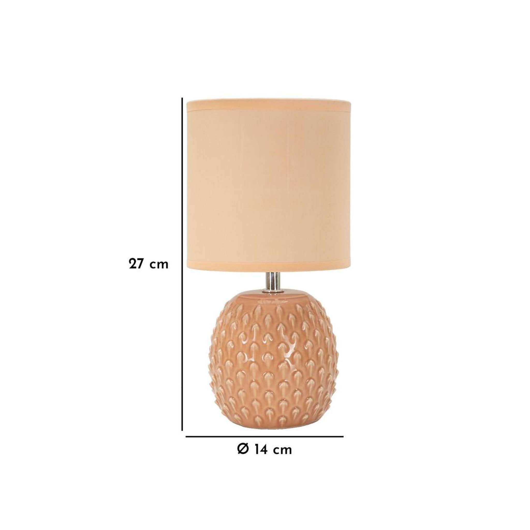 Voir la diapositive 6 : Paris Prix Lampe à poser en céramique  pontus  27cm pêche