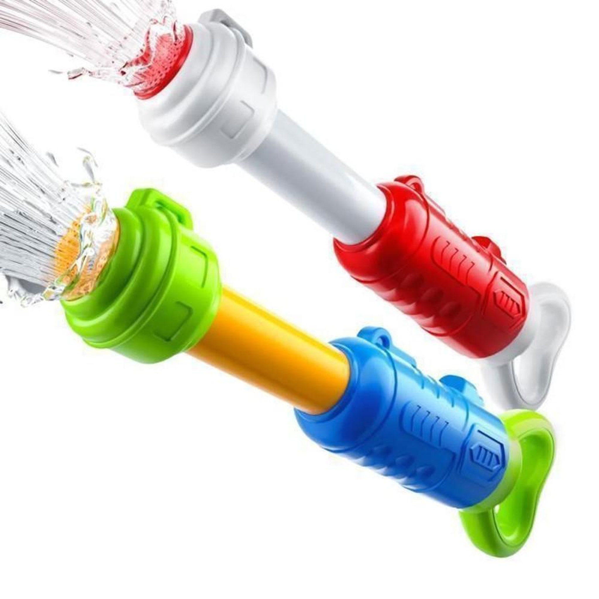 Pistolet à eau manuel lot de 2, ABS, portée 4 à 10 m, gâchette jet continu