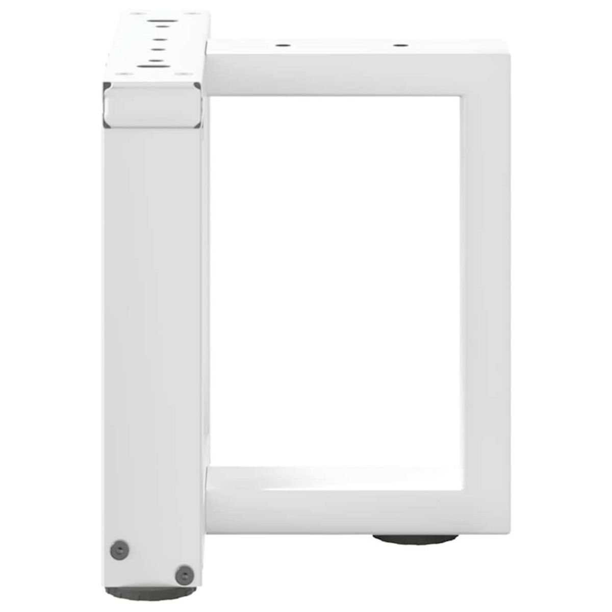 VIDAXL Pieds de table basse en forme de T 2 pcs blanc 30x25x(30-31) cm