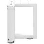 Voir la diapositive 3 : VIDAXL Pieds de table basse en forme de T 2 pcs blanc 30x25x(30-31) cm