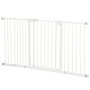 Voir la diapositive 1 : PAWHUT Barrière de sécurité pliable pour chien - 3 panneaux, porte verrouillable - dim. 206L x 120H cm - acier PP blanc
