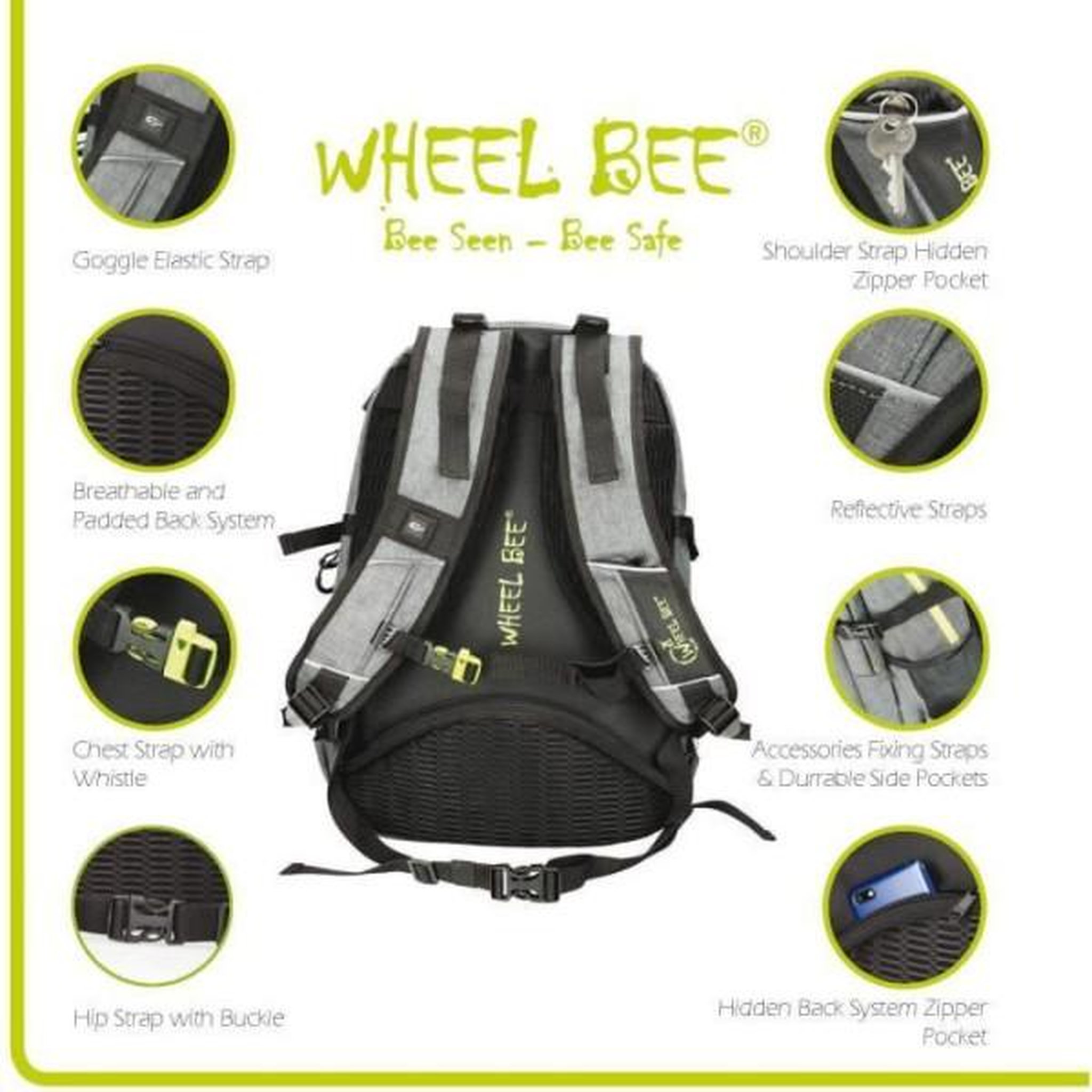 Voir la diapositive 5 : SCHILDKROT Sac a dos - SCHILDKRÖT - Wheel Bee Revolution - LED - Polyester 600D - 30L