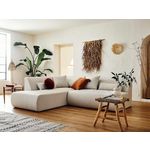 LISA DESIGN Onyx - canapé modulable d'angle gauche 5 places - en tissu. Coloris disponibles : Vert, Gris, Beige, Orange