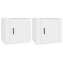 Voir la diapositive 2 : VIDAXL Tables de chevet 2 pcs Blanc 50x39x47 cm