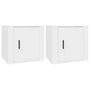 Voir la diapositive 2 : VIDAXL Tables de chevet 2 pcs Blanc 50x39x47 cm