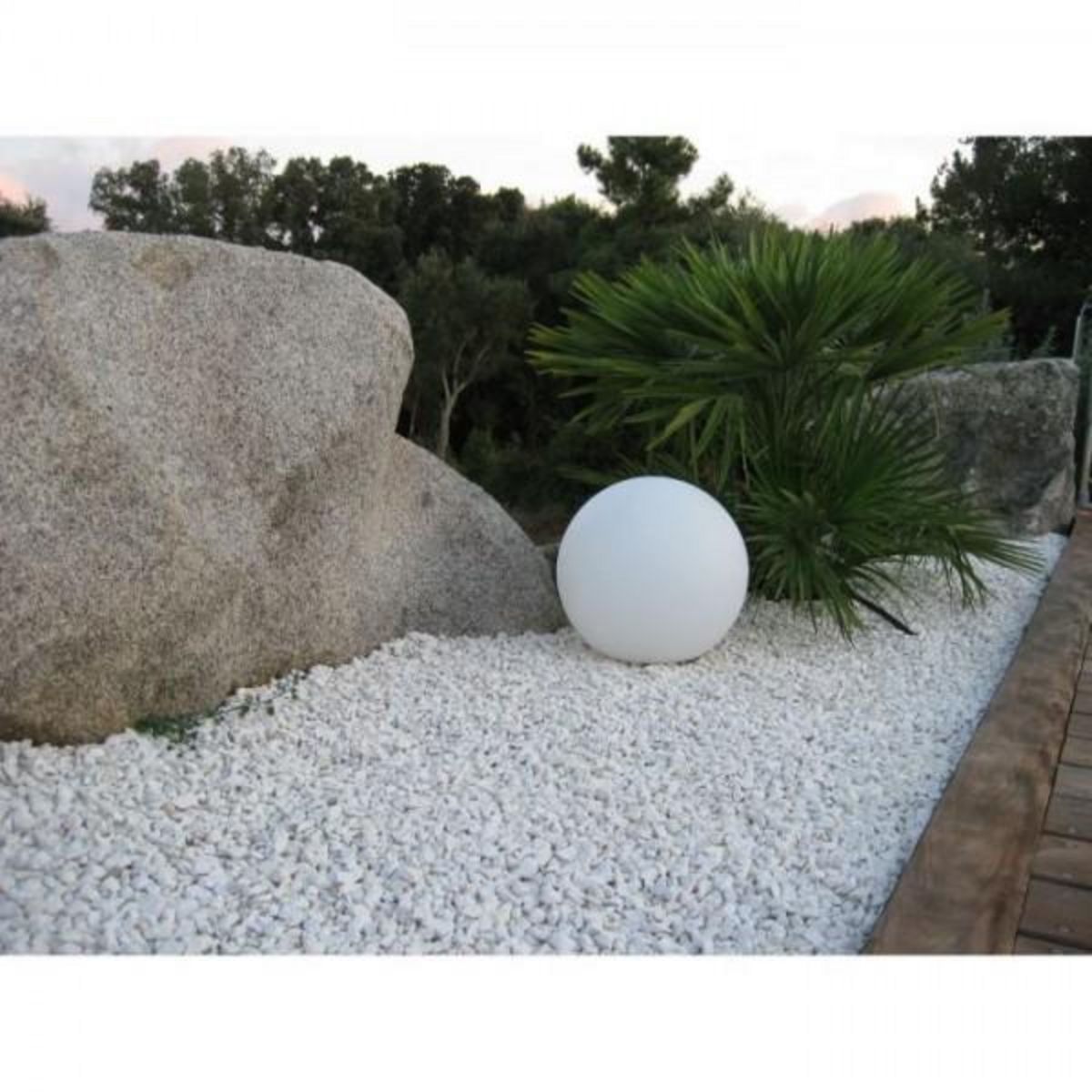 Lumisky LUMISKY - Boule lumineuse filaire pour extérieur LED - blanc BOBBY - 40cm culot E27