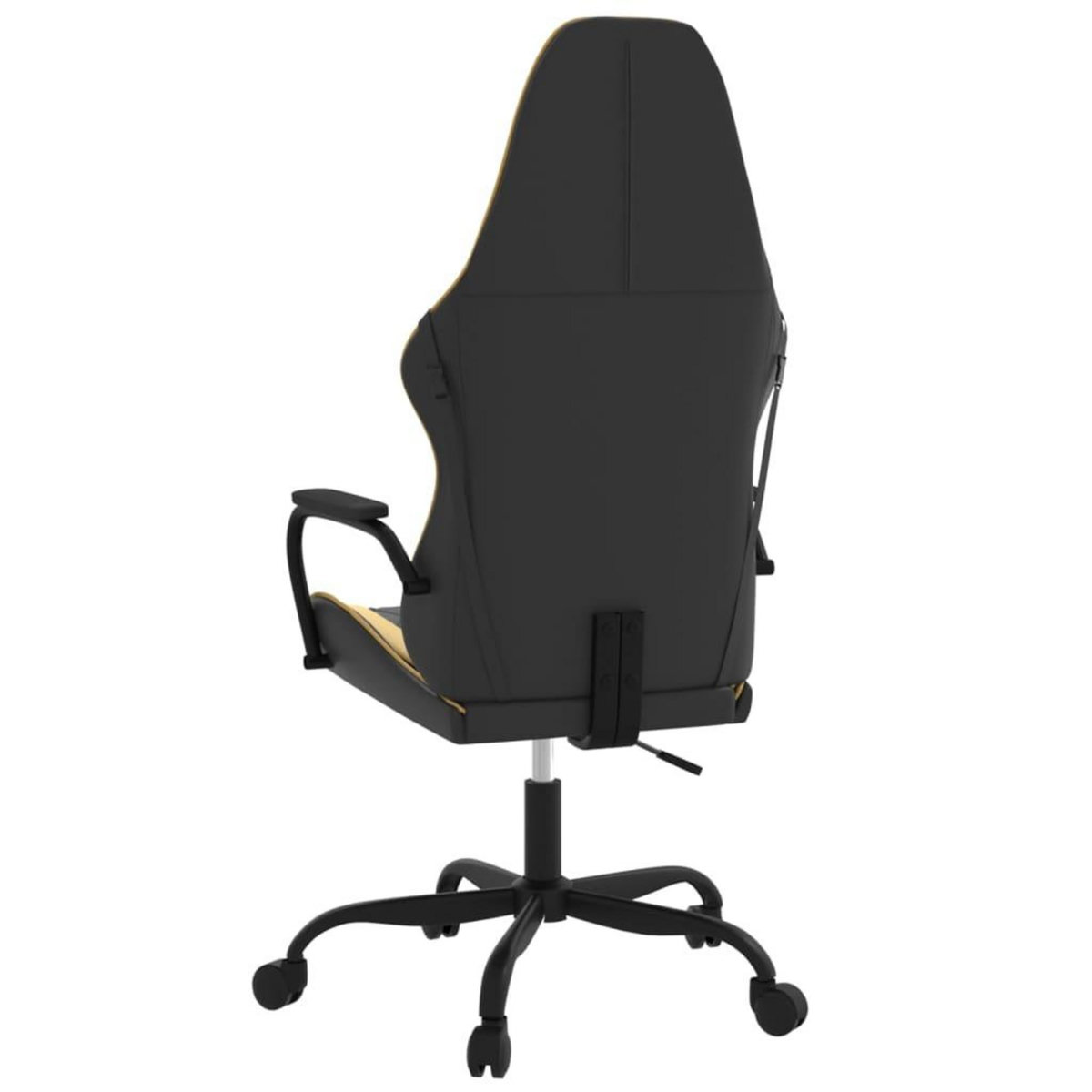 VIDAXL Chaise de jeu Noir et dore Similicuir