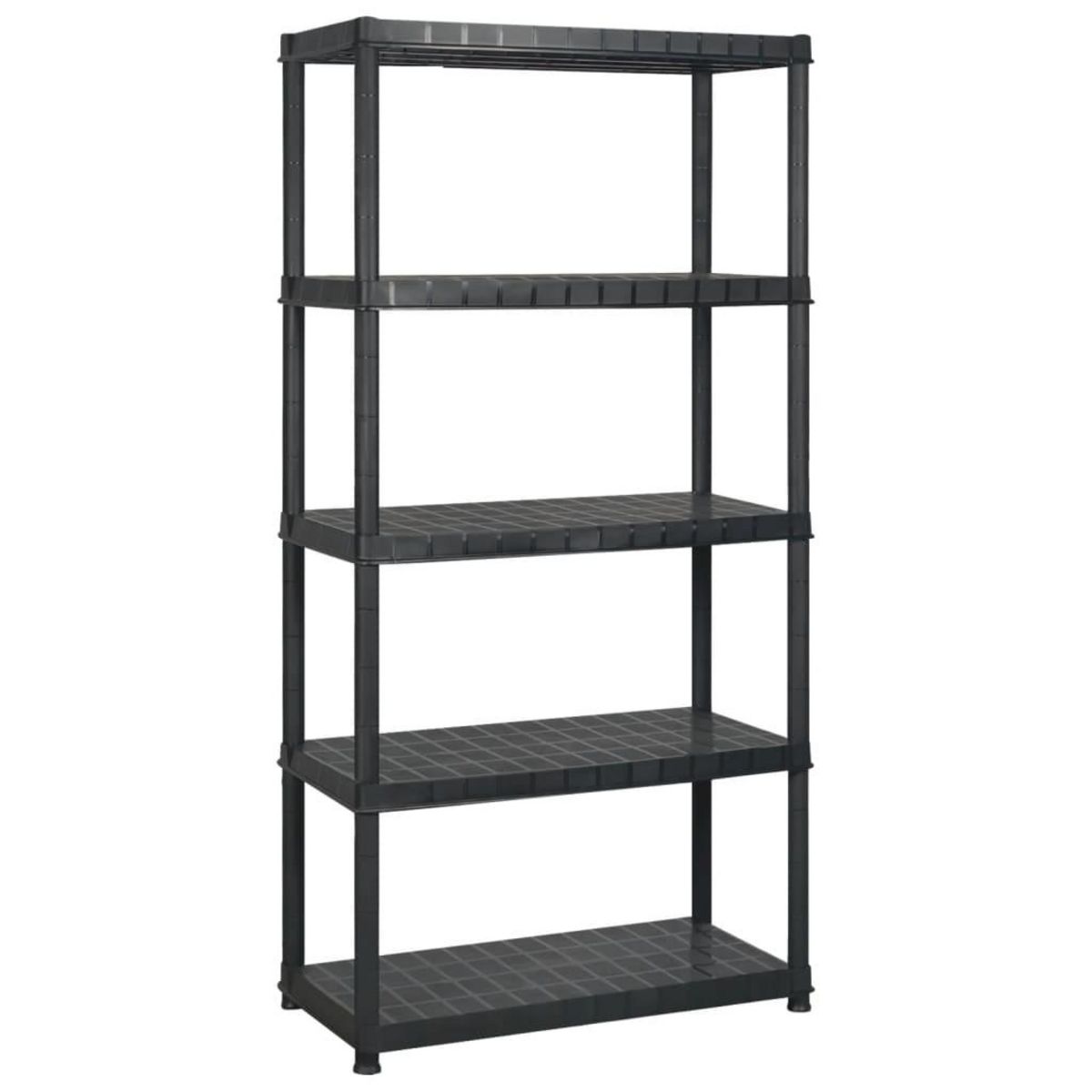 VIDAXL Etagere de rangement a 5 niveaux Noir 255x40x185 cm Plastique