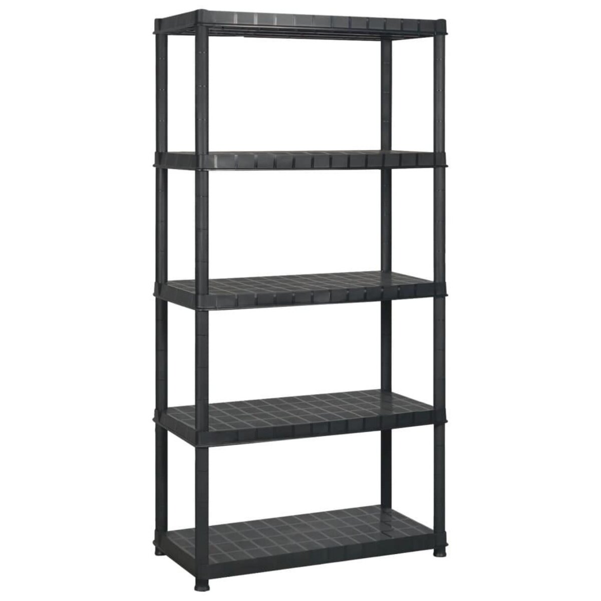 VIDAXL Etagere de rangement a 5 niveaux Noir 255x40x185 cm Plastique