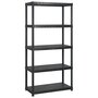 Voir la diapositive 2 : VIDAXL Etagere de rangement a 5 niveaux Noir 255x40x185 cm Plastique