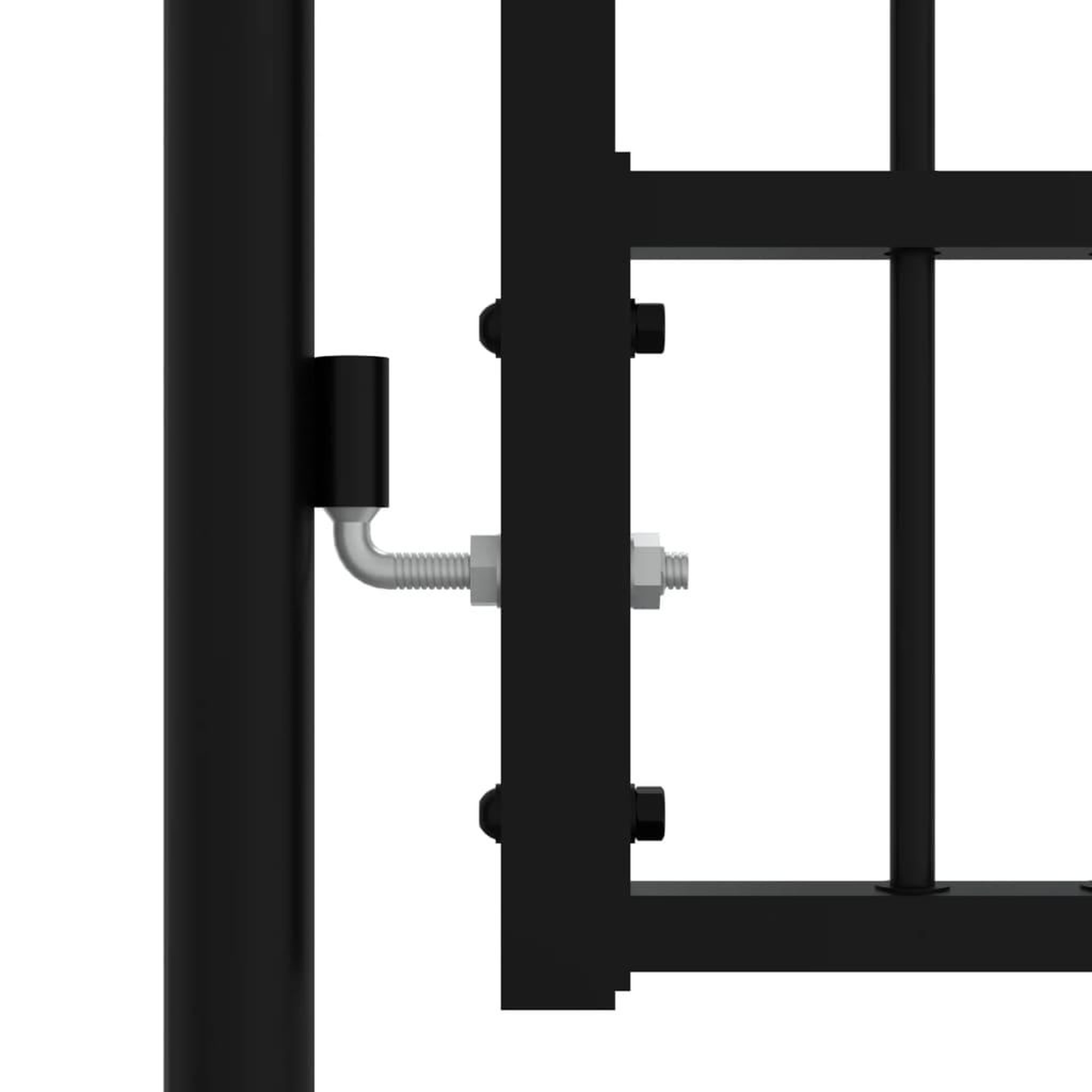 Voir la diapositive 4 : VIDAXL Portail et sommet de lance Noir 103x150 cm Acier enduit poudre
